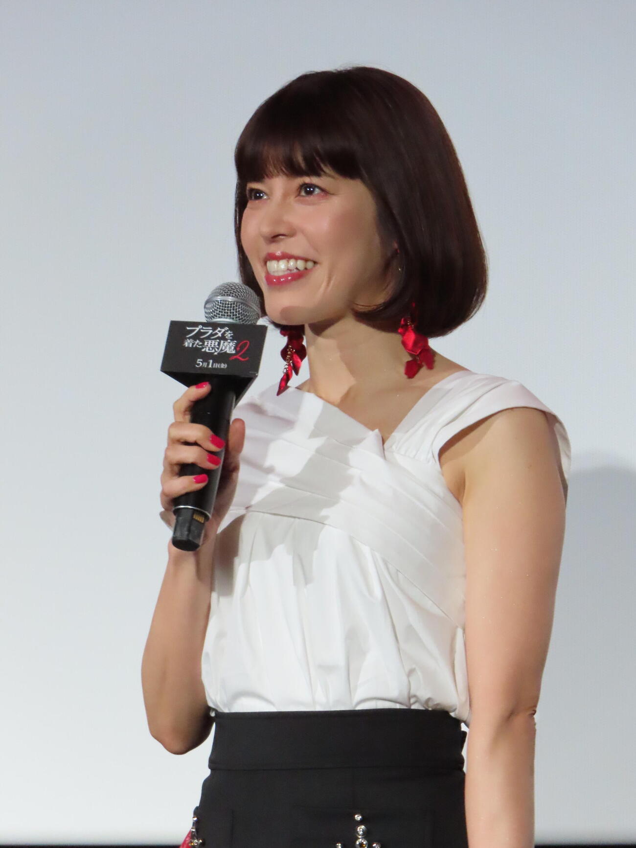 映画「プラダを着た悪魔2」前夜祭に登壇した神田愛花（撮影・鎌田良美）