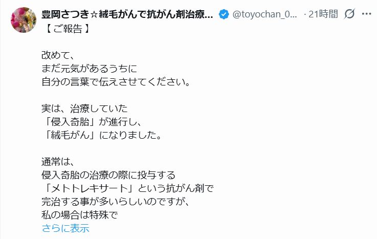 豊岡さつきのXから