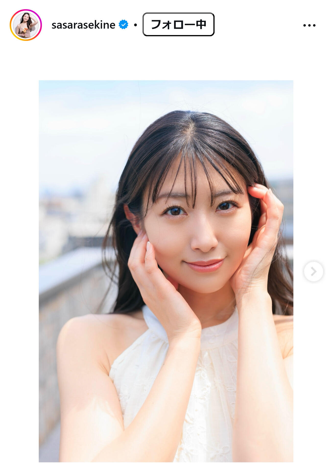関根ささらのインスタグラムから