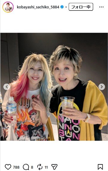 小林幸子のインスタグラムから