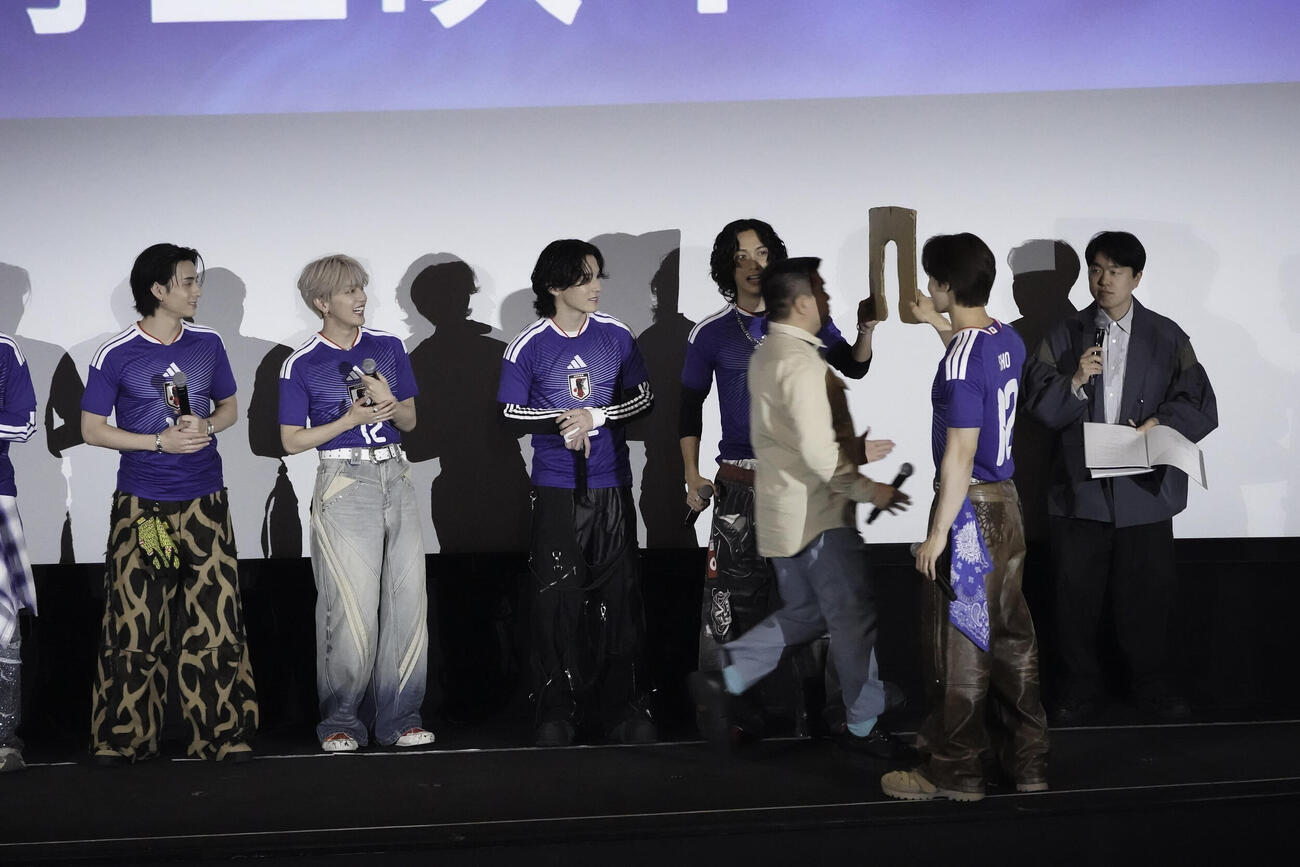 「JI BLUE SINGLE『景色』MV先行上映イベント」に出席したJI BLUEのメンバーたち