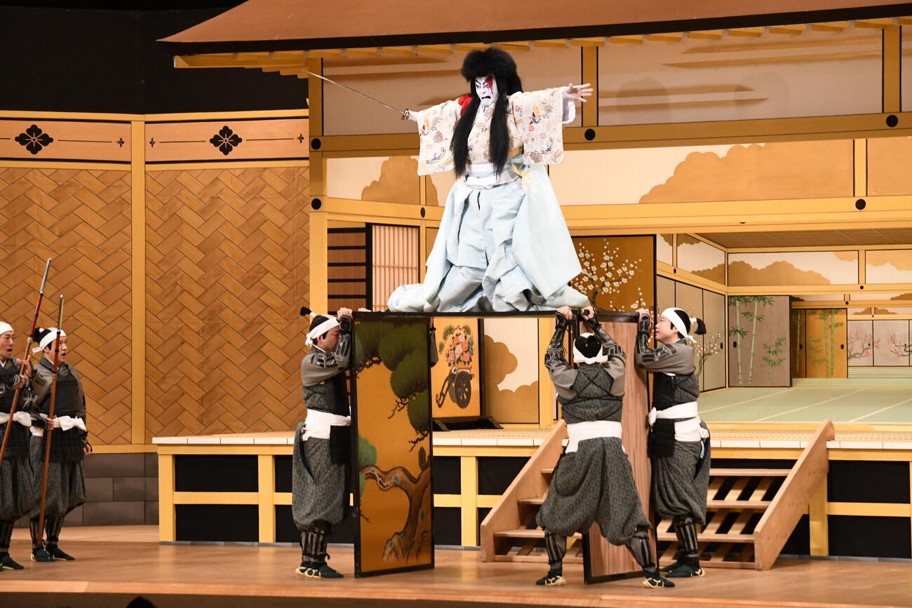大阪松竹座さよなら公演「御名残五月大歌舞伎」の「義賢最期」に出演した片岡愛之助（撮影・阪口孝志）

