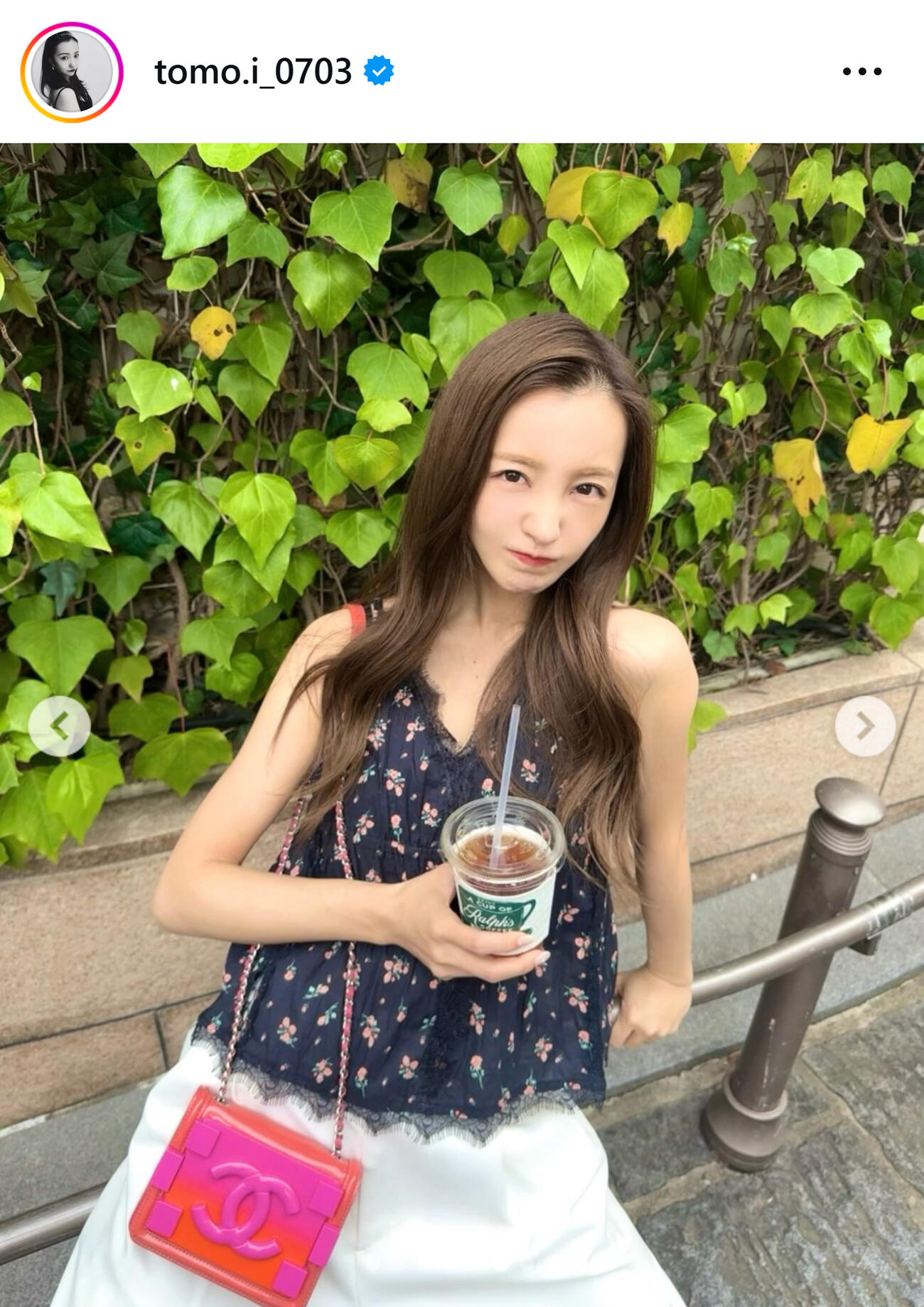 板野友美のインスタグラムから