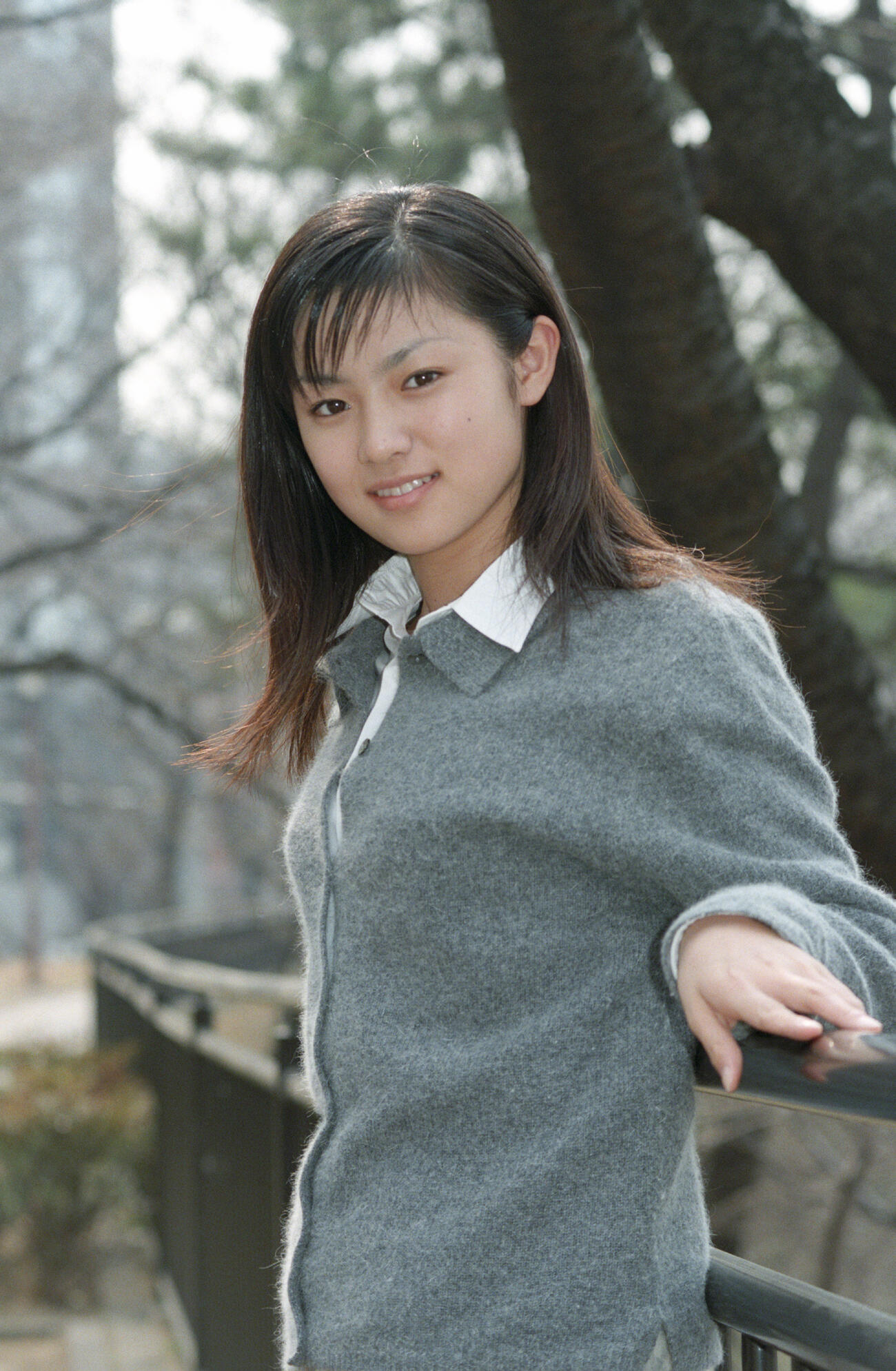 日本テレビ「FIVE」でデビューが決まったホリプロスカウトキャラバン優勝の深田恭子（1997年3月撮影）