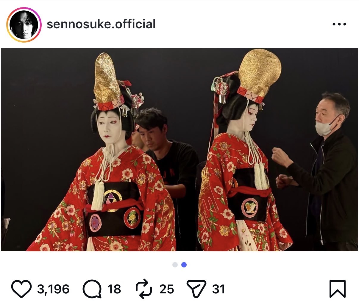 片岡千之助のインスタグラムから