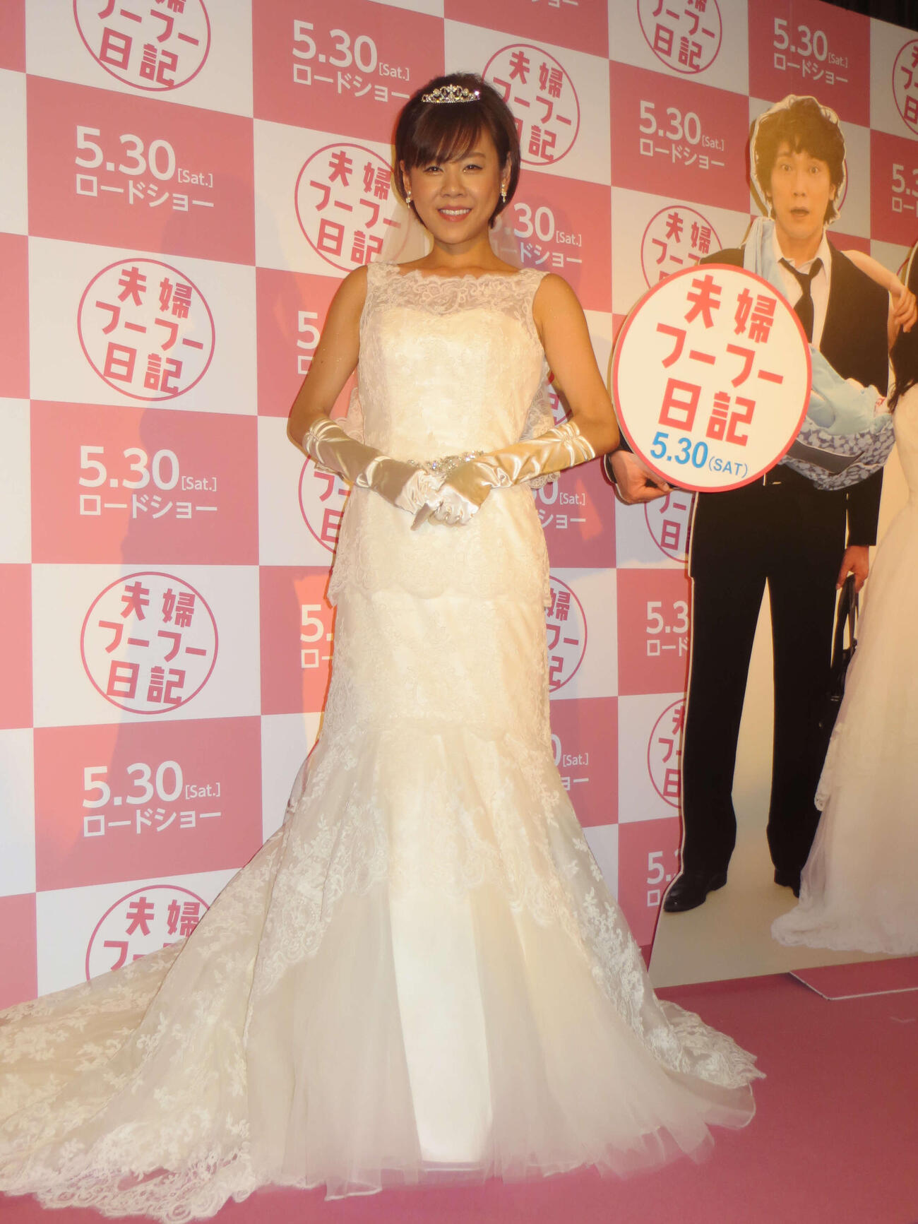 映画「夫婦フーフー日記」PRイベント　ウエディングドレス姿を披露した高橋真麻（2015年5月撮影）
