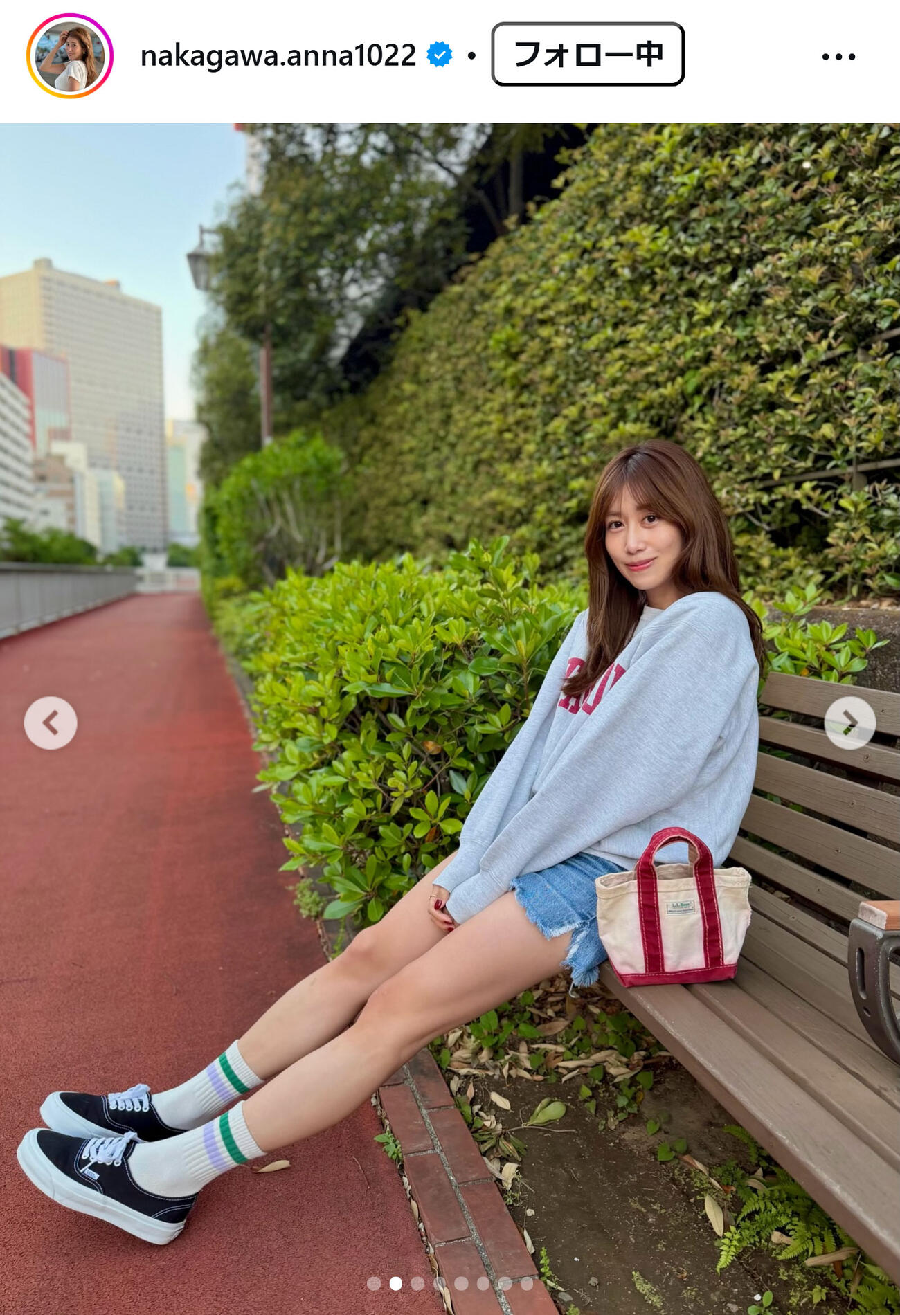中川安奈のインスタグラムから