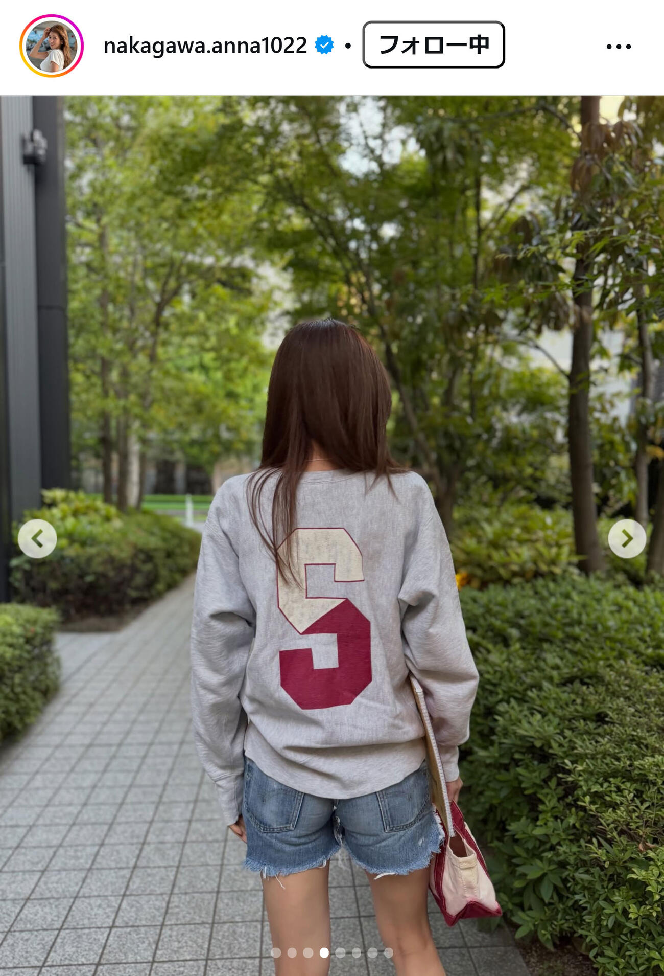中川安奈のインスタグラムから