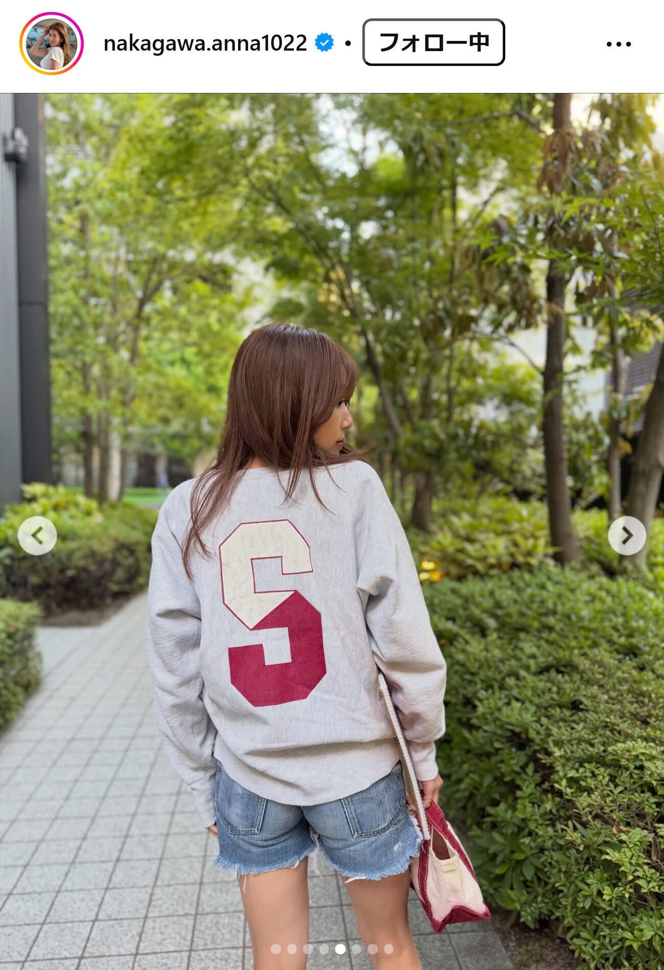 中川安奈のインスタグラムから