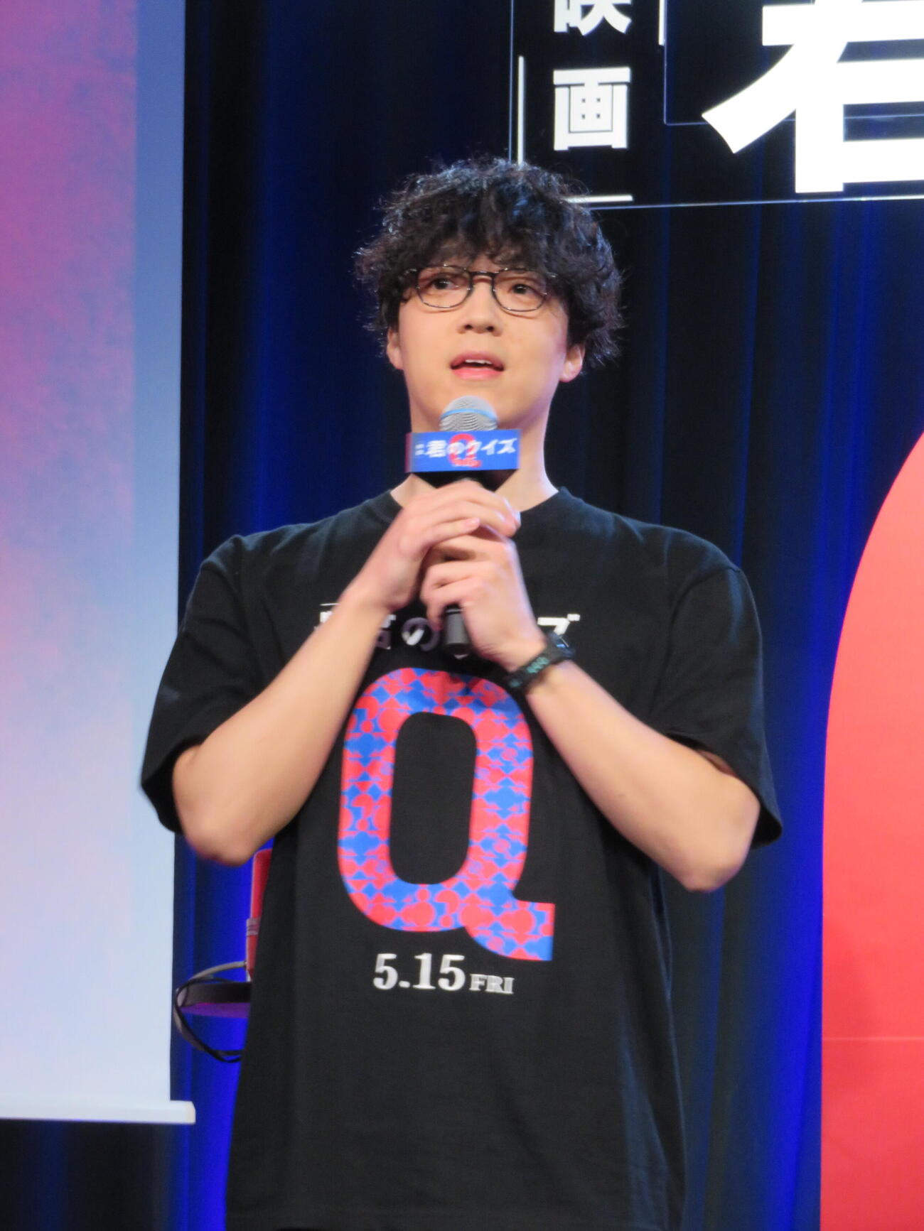 映画「君のクイズ」公開記念クイズ大会－君のクイズ杯－に登壇した、ふくらP（撮影・村上幸将）