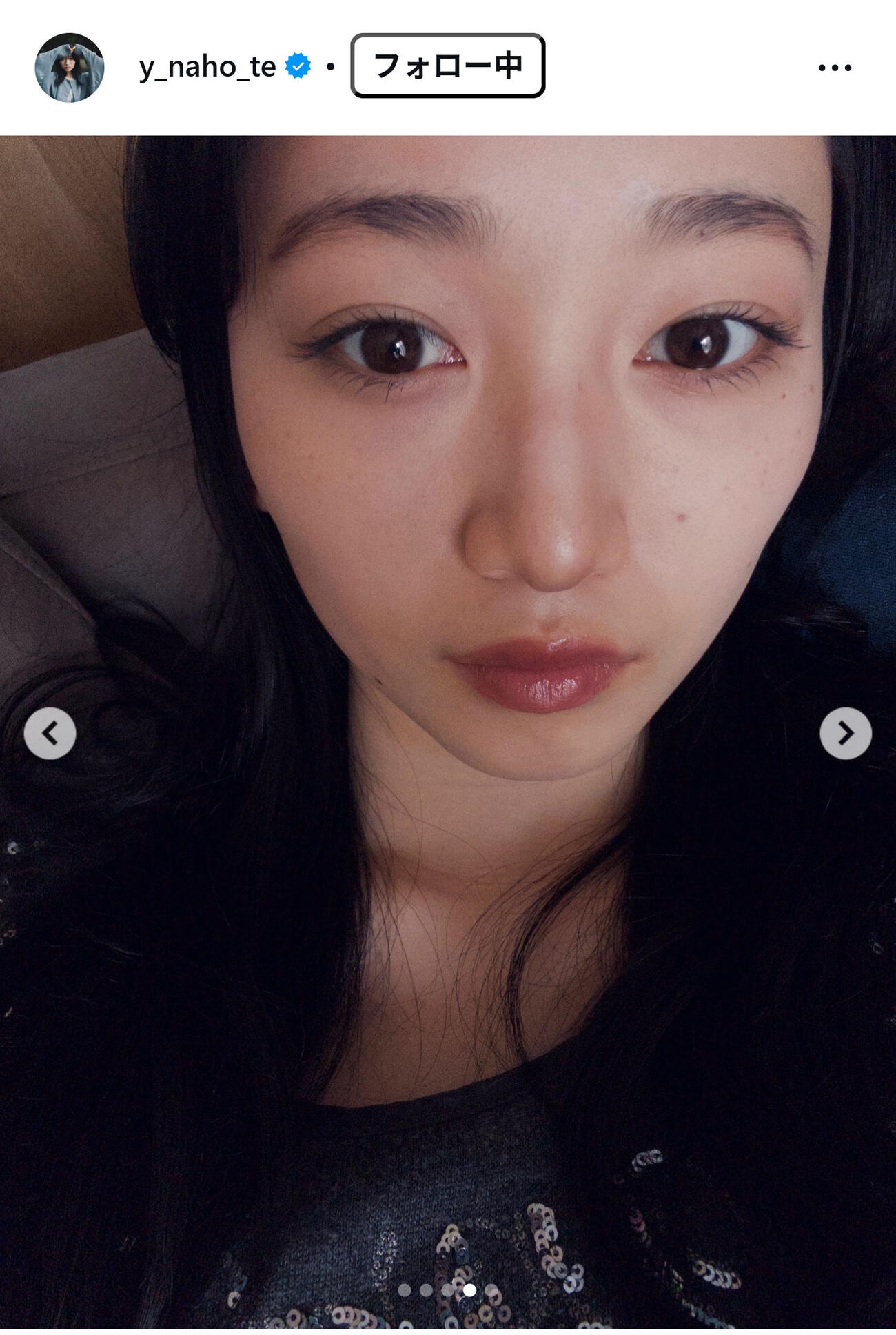 横溝菜帆のインスタグラムから
