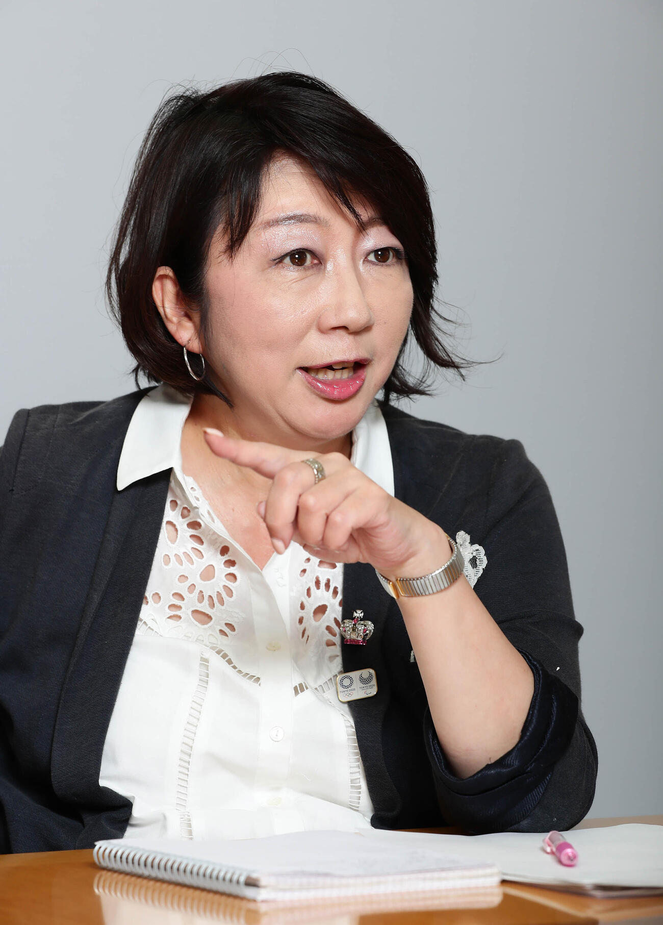 19年6月にインタビューに答えるニッポン放送の檜原麻希社長