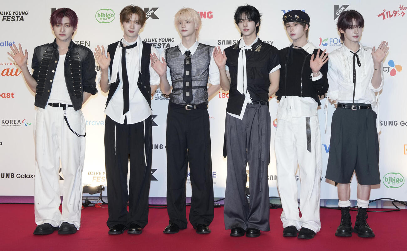 「KCON JAPAN 2026」　レッドカーペットに登場するTWS（撮影・小島史椰）