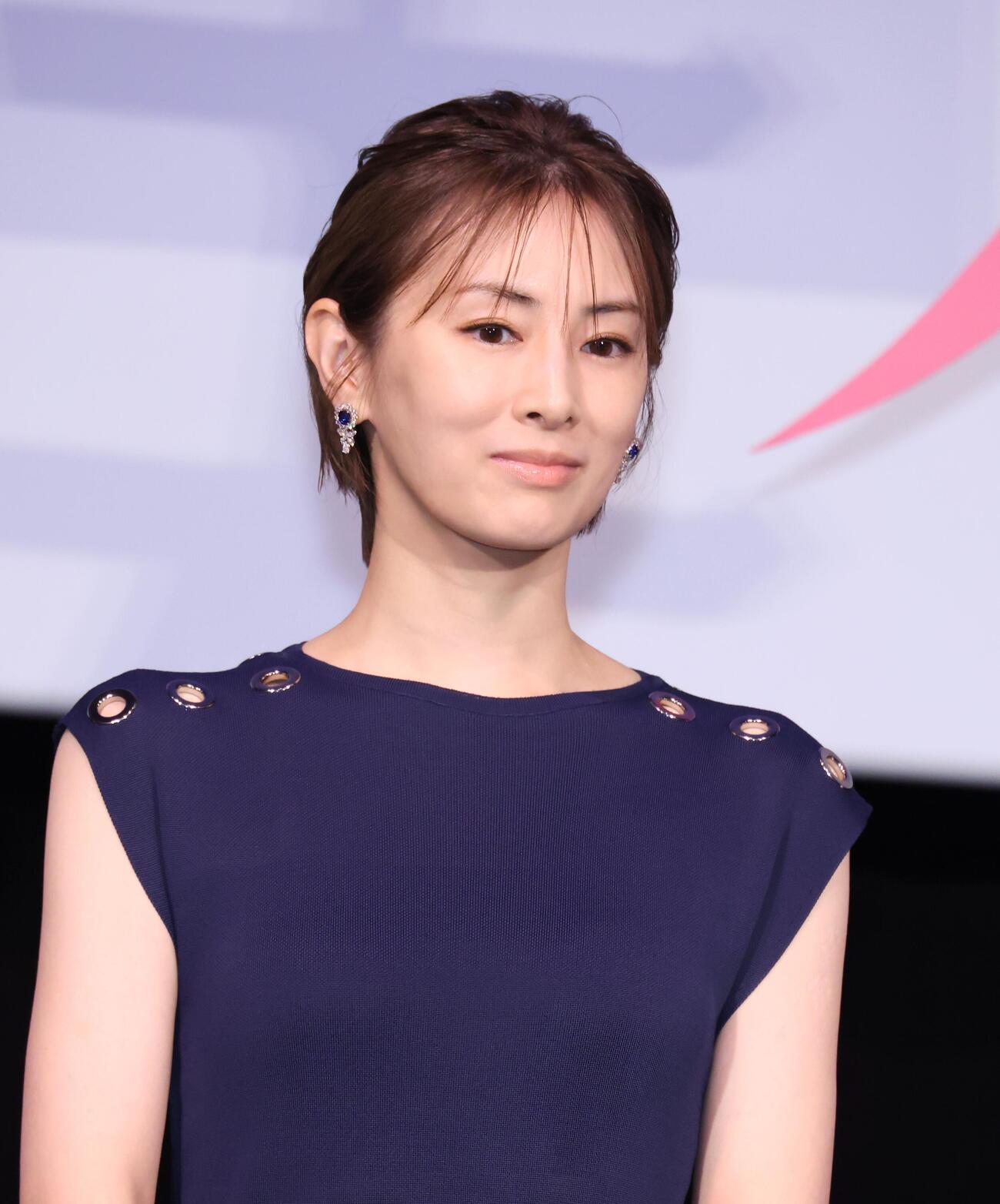映画「未来」公開記念舞台あいさつを行う北川景子（撮影・中島郁夫）