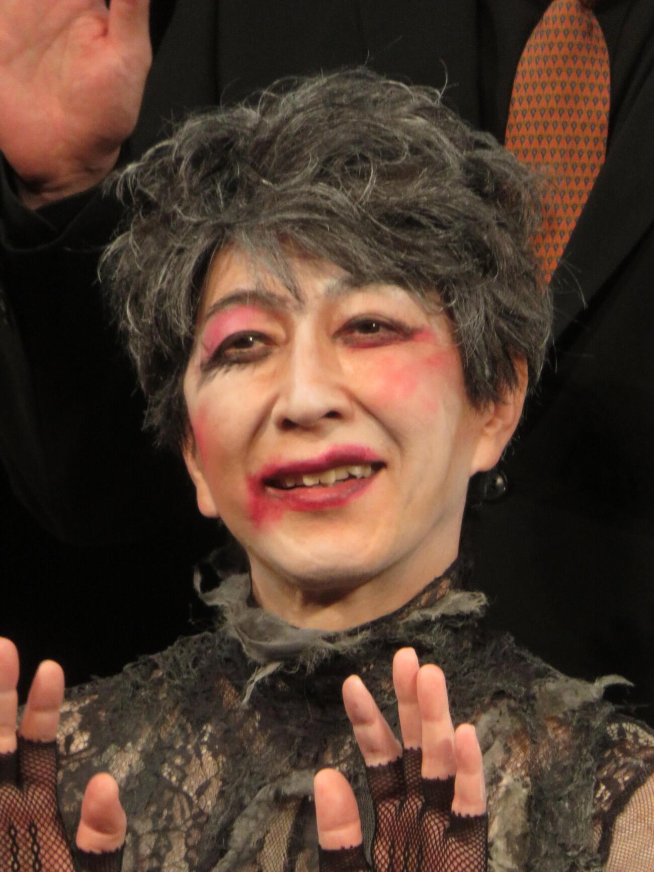 舞台「リチャード三世」開幕前会見＆公開舞台稽古に出席した篠井英介（撮影・川田和博）