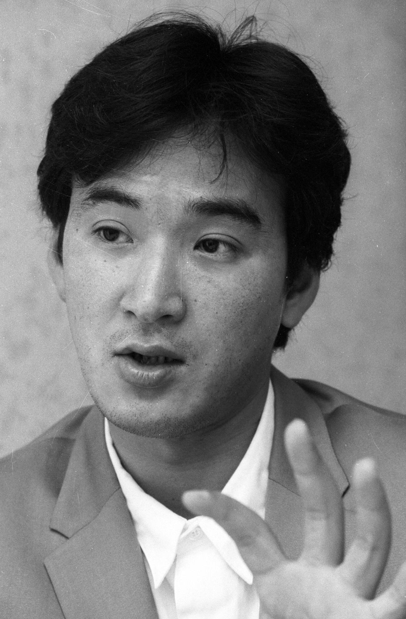 1986年、本紙インタビューに答える松田優作