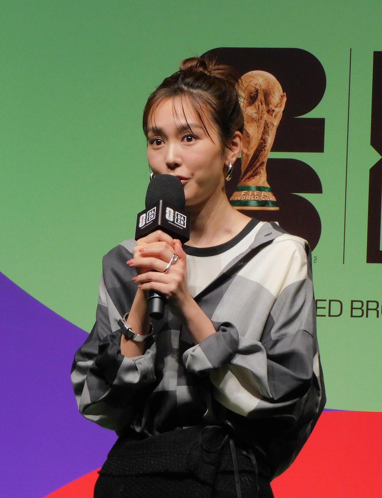 FIFAワールドカップ2026 DAZNキックオフカンファレンスに登壇した桐谷美玲