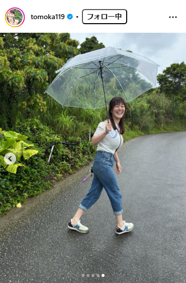 竹中知華アナウンサーのインスタグラムから