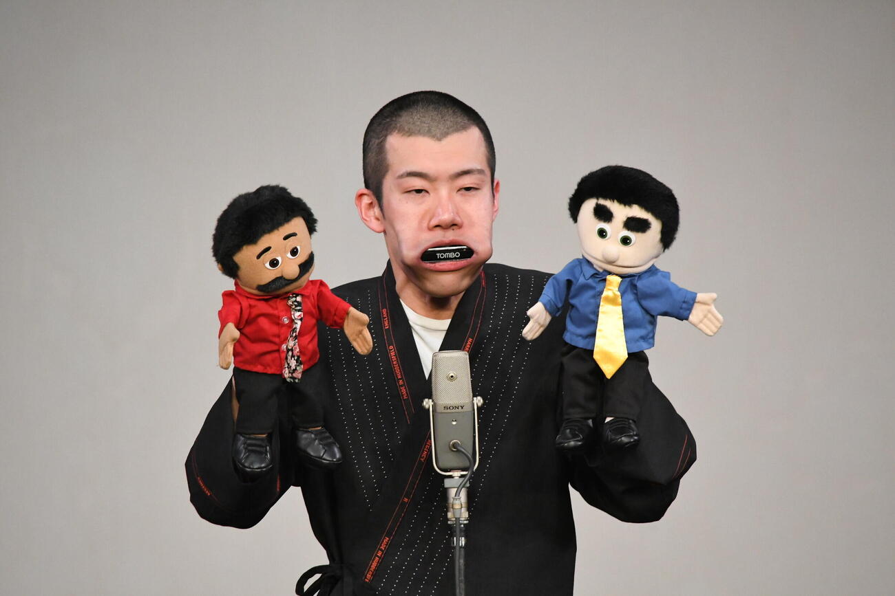 「よしもとピン芸人倶楽部シアター」に出演した清川雄司（撮影・阪口孝志）