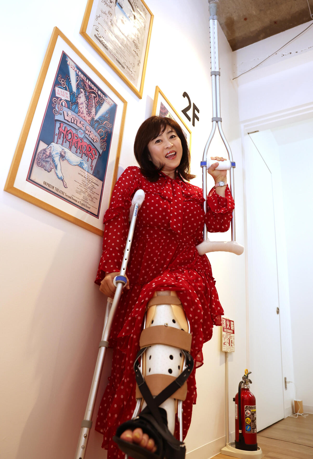 骨折から復帰した松本明子。「頑張るぞ」みたいな感じでお願いしますと声をかけると、シャッターを押す度に「頑張るぞ」と発声してくれました。とてもチャーミングな女性です（撮影・水谷安孝）