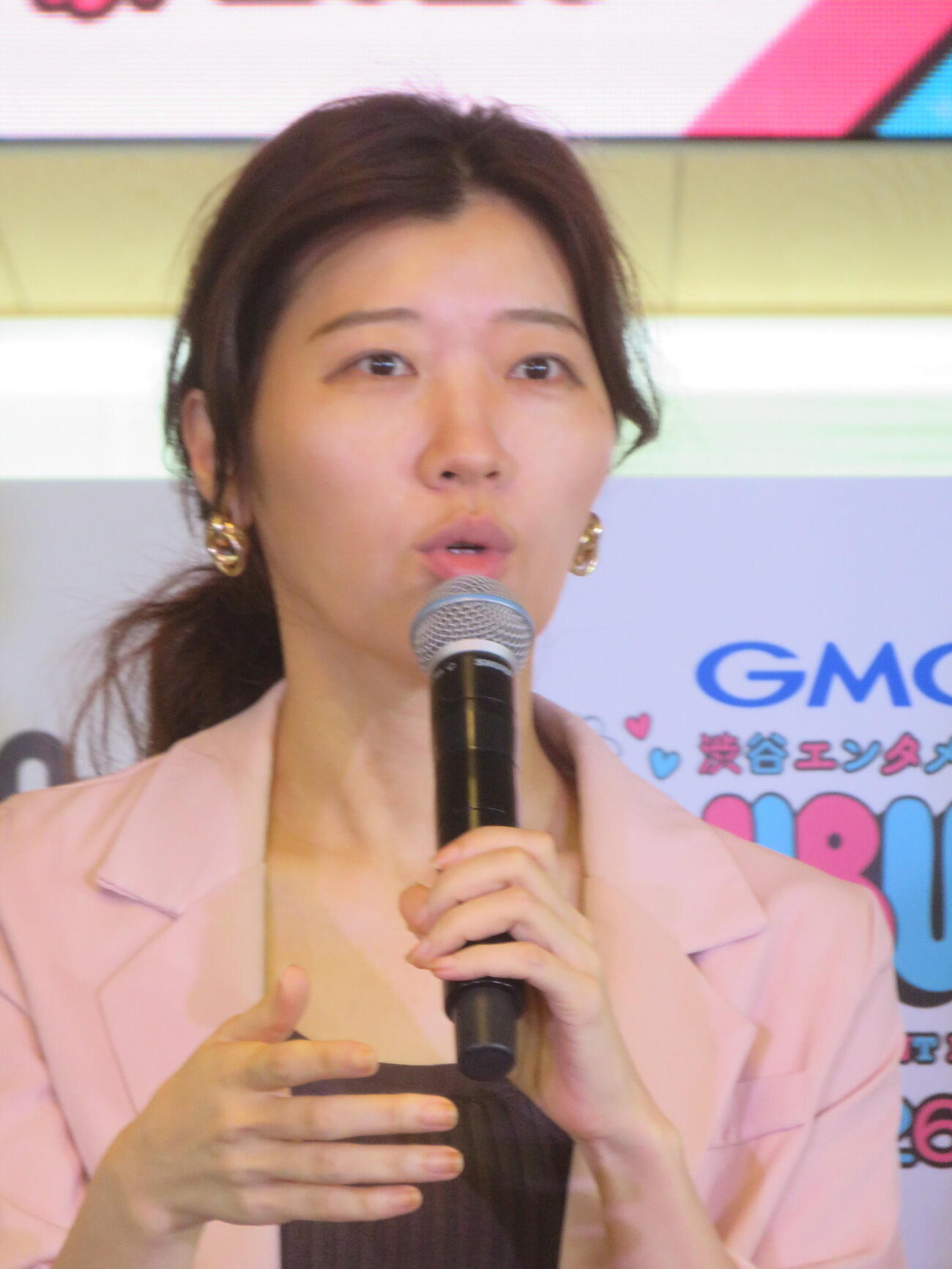 「GMO渋谷エンタメ祭2026」記者発表会に出席したヒコロヒー（撮影・川田和博）