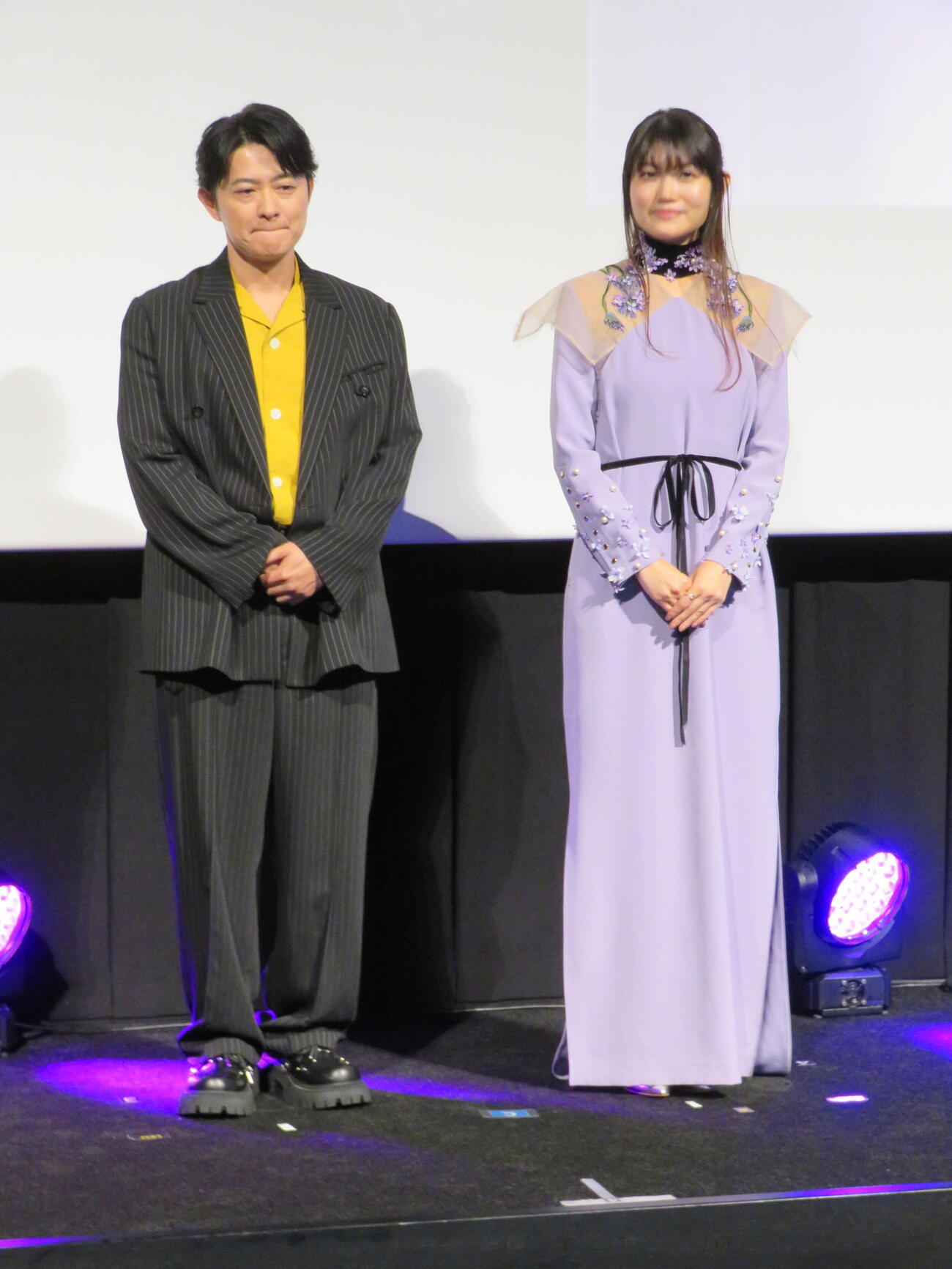 第1回映画館大賞（2026年）授賞式に登壇した下野紘と早見沙織（撮影・村上幸将）