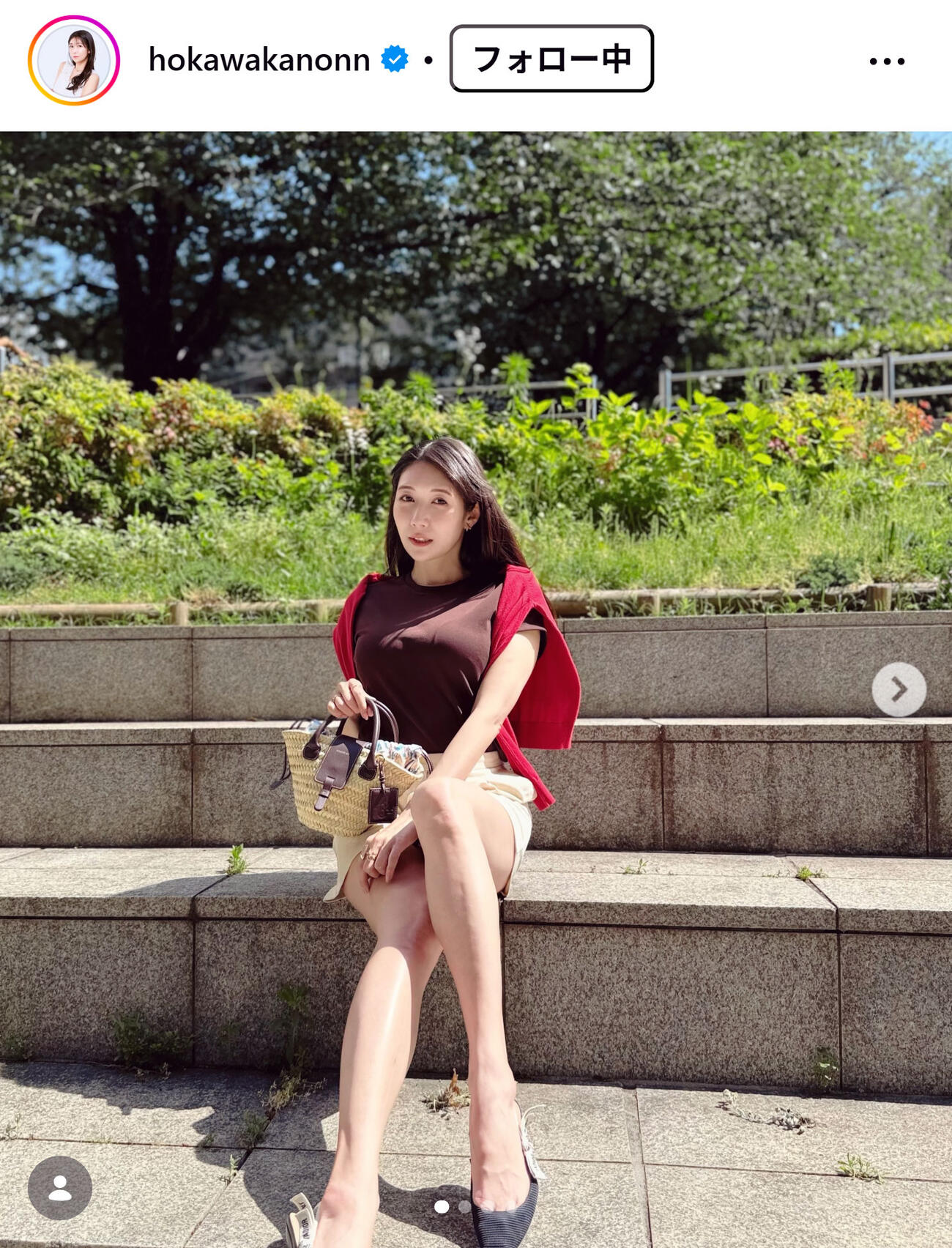 穂川果音のインスタグラムから