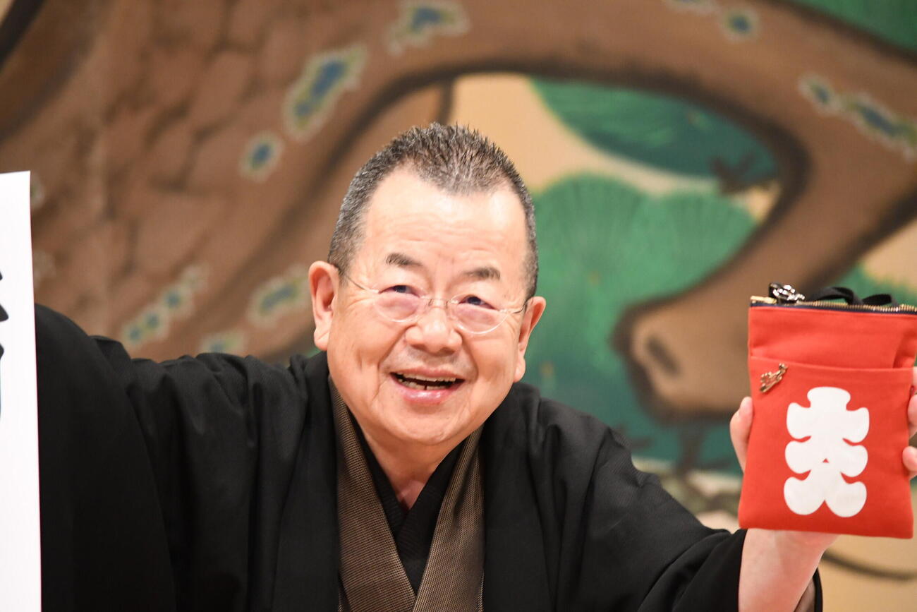 「吉例88　第四十四回　桂文珍独演会」の概要発表会見に出席した桂文珍（撮影・阪口孝志）