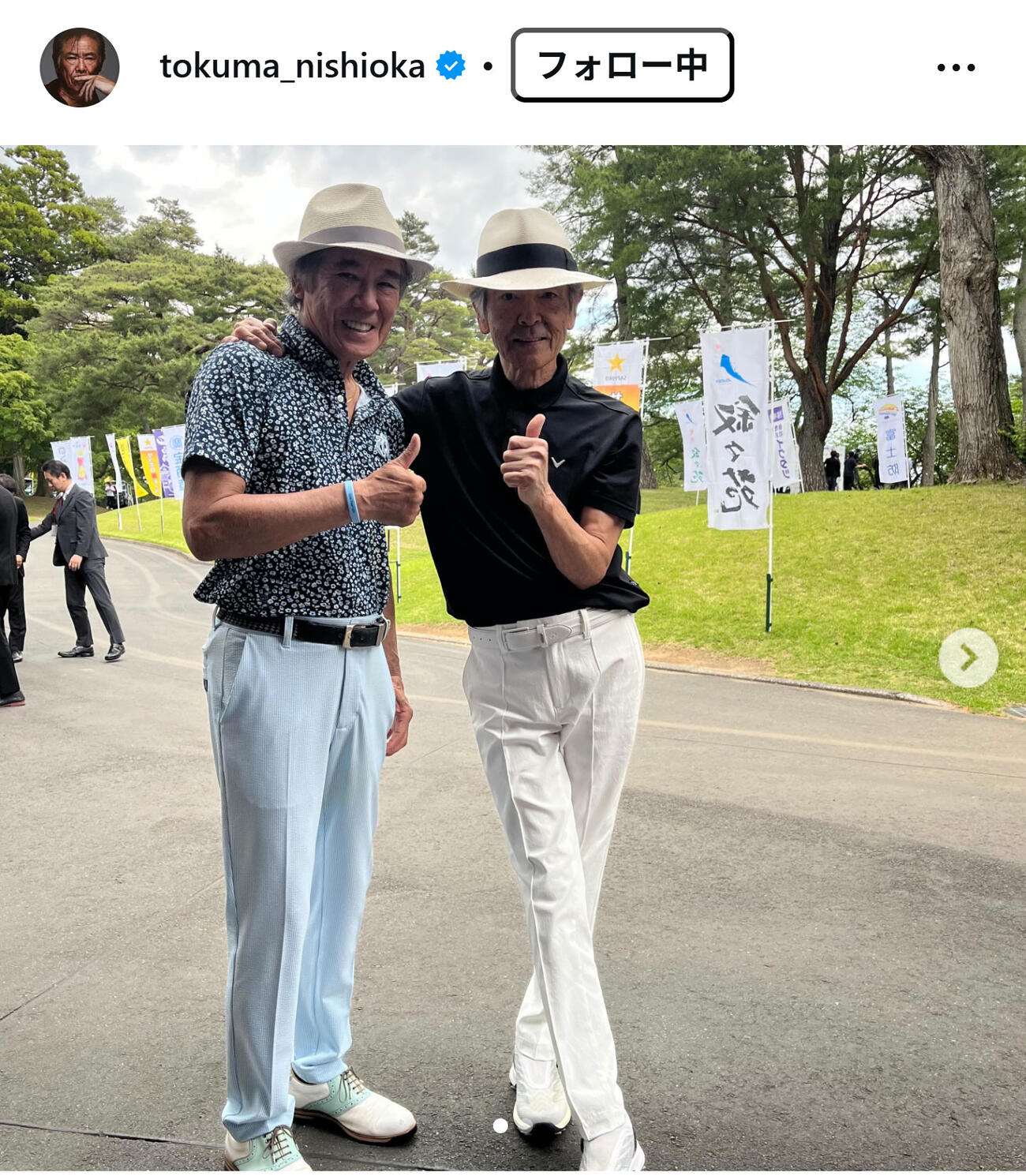 西岡德馬のインスタグラムから