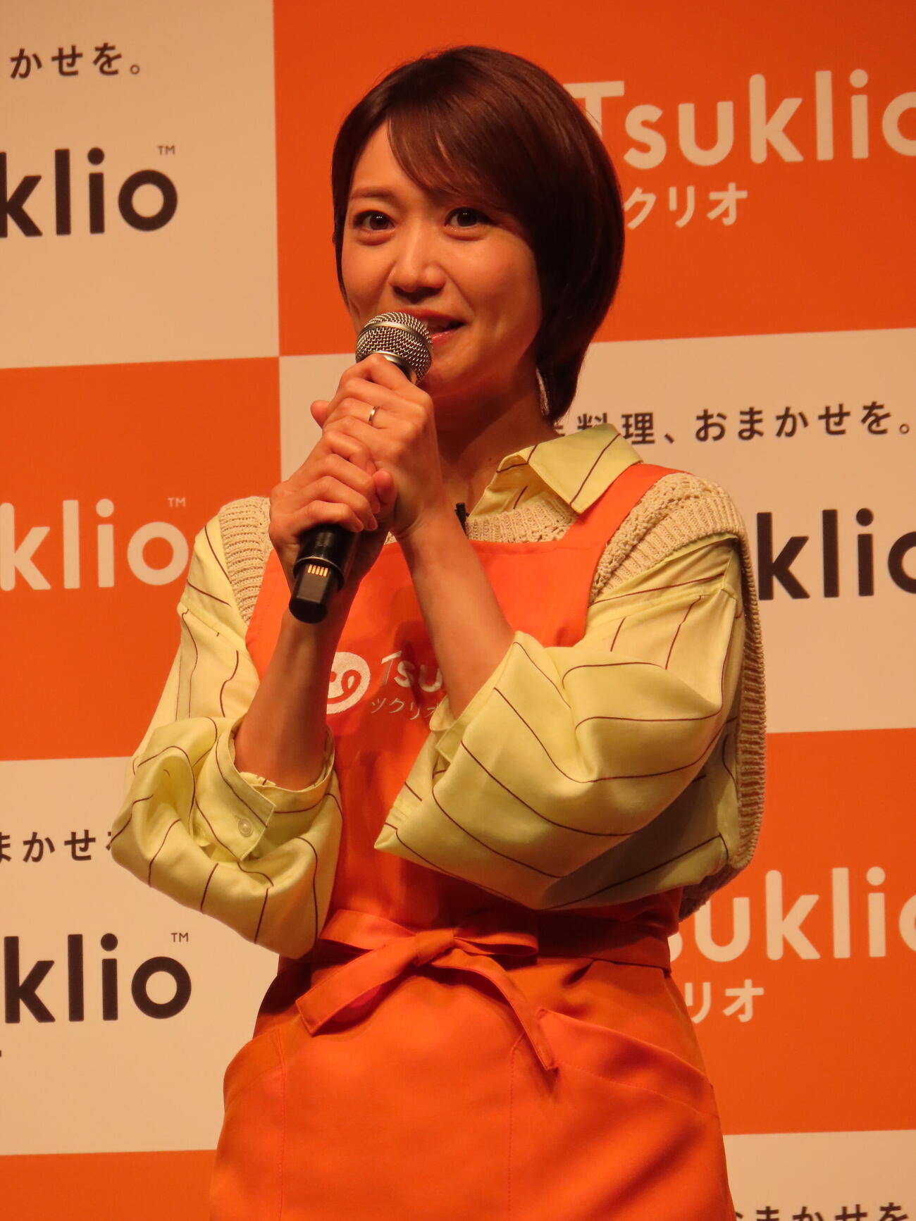 手料理サブスク「ツクリオ」新アンバサダー発表会に登壇した大島優子
