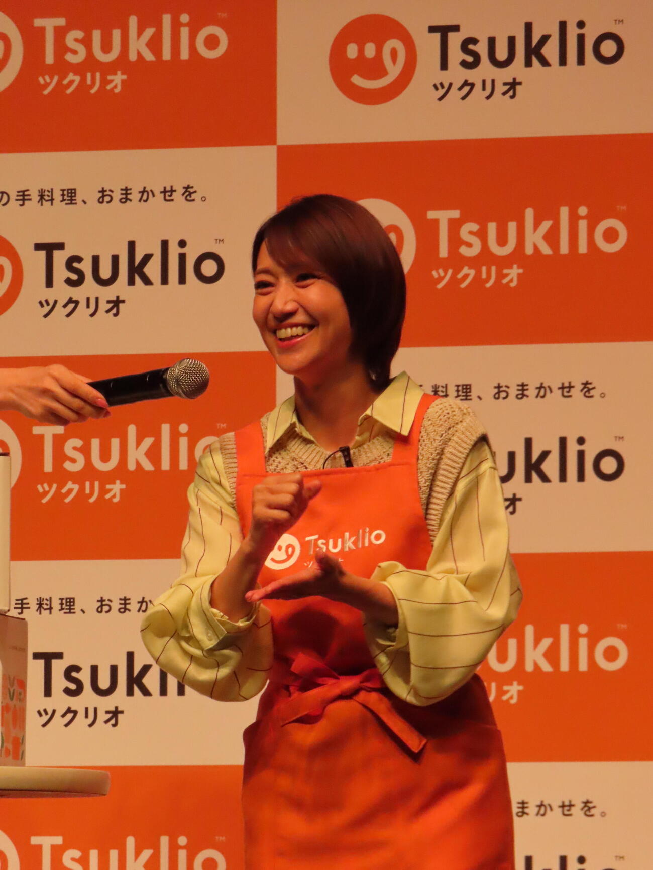 手料理サブスク「ツクリオ」新アンバサダー発表会に登壇した大島優子