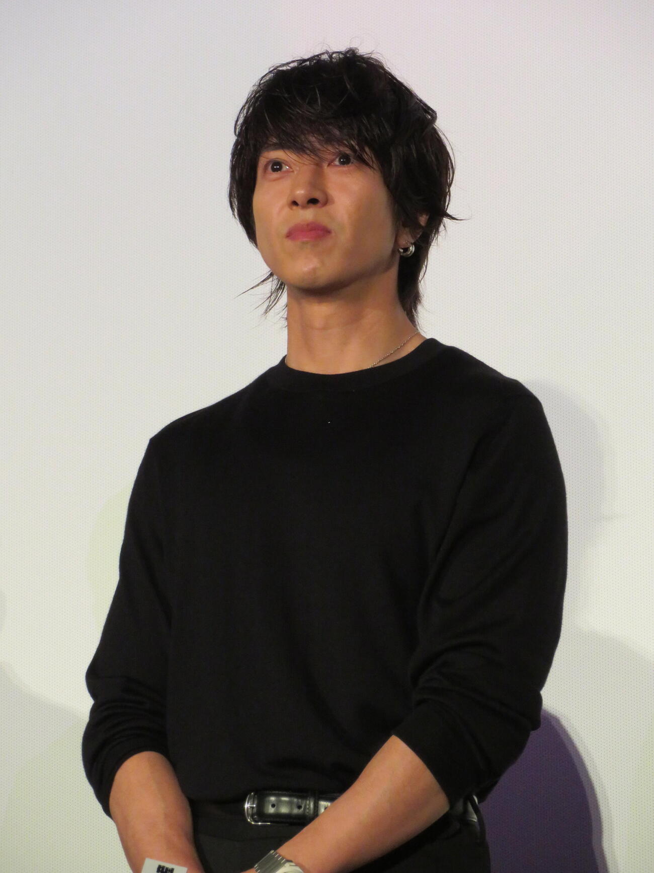 映画「正直不動産」初日舞台あいさつに登壇した山下智久（撮影・村上幸将）
