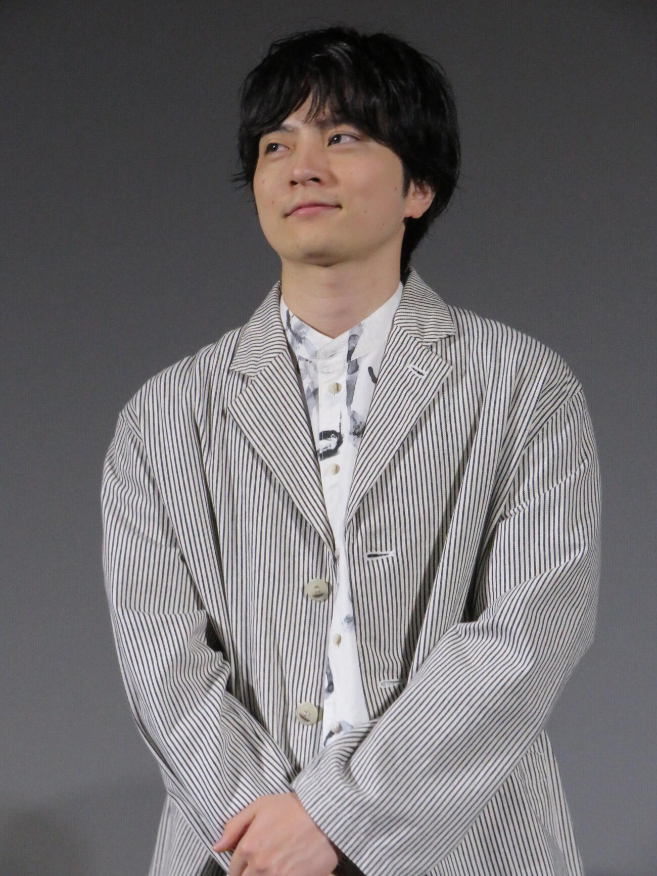 映画「JOTARO」公開記念舞台あいさつに登壇した芳村宗治郎（撮影・村上幸将）
