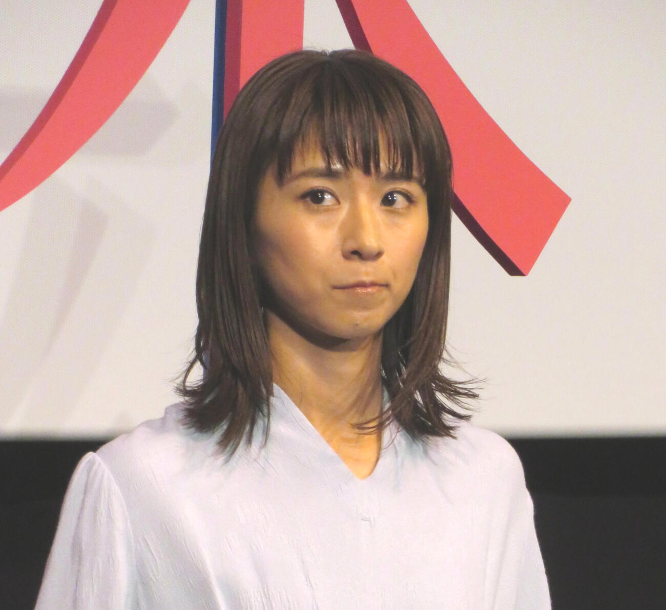 映画「未来」公開御礼舞台あいさつに登壇した黒島結菜（撮影・村上幸将）