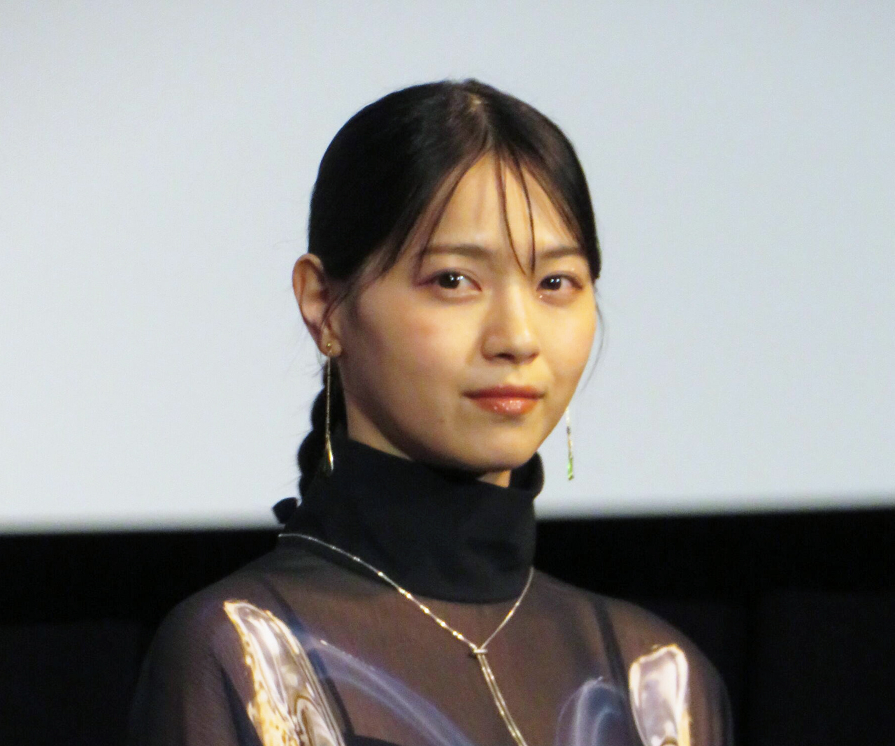 映画「未来」公開御礼舞台あいさつに登壇した西野七瀬（撮影・村上幸将）