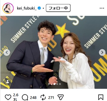 風吹ケイのインスタグラムから