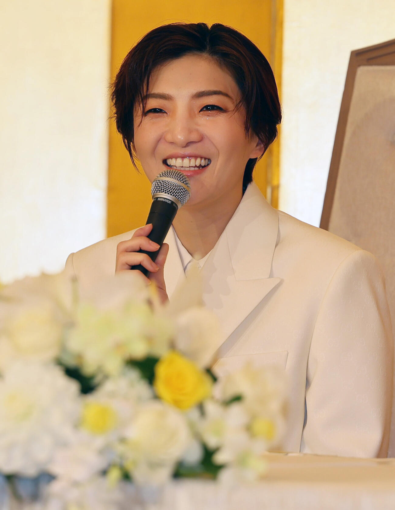 退団を発表した宝塚歌劇団月組トップスターの鳳月杏（撮影・宮崎幸一）