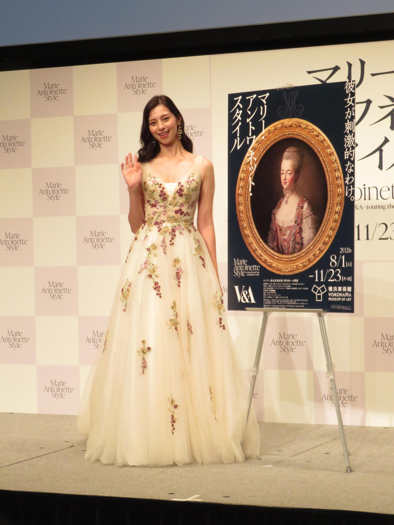 展覧会「マリー・アントワネット・スタイル」報道発表会に出席した中条あやみ（撮影・村上幸将）