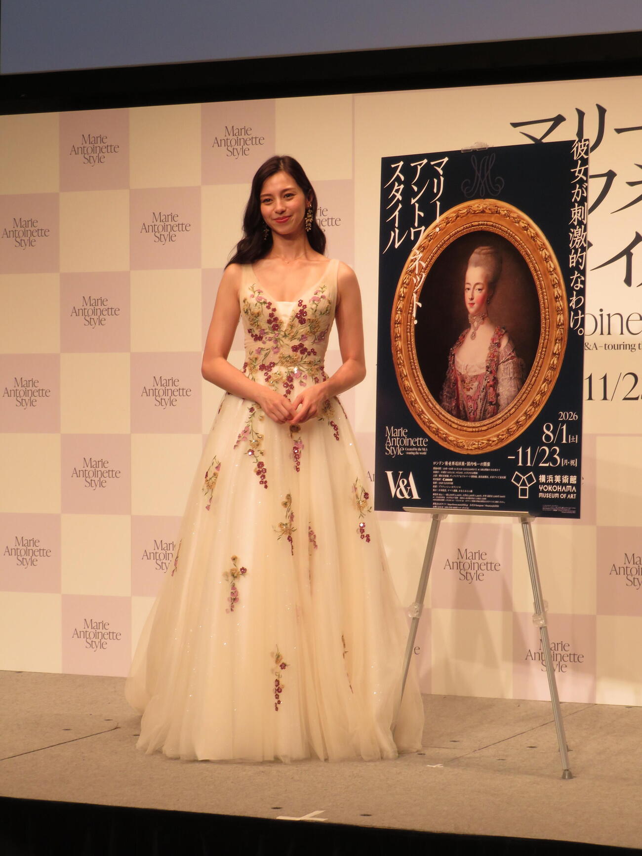 展覧会「マリー・アントワネット・スタイル」報道発表会に出席した中条あやみ（撮影・村上幸将）
