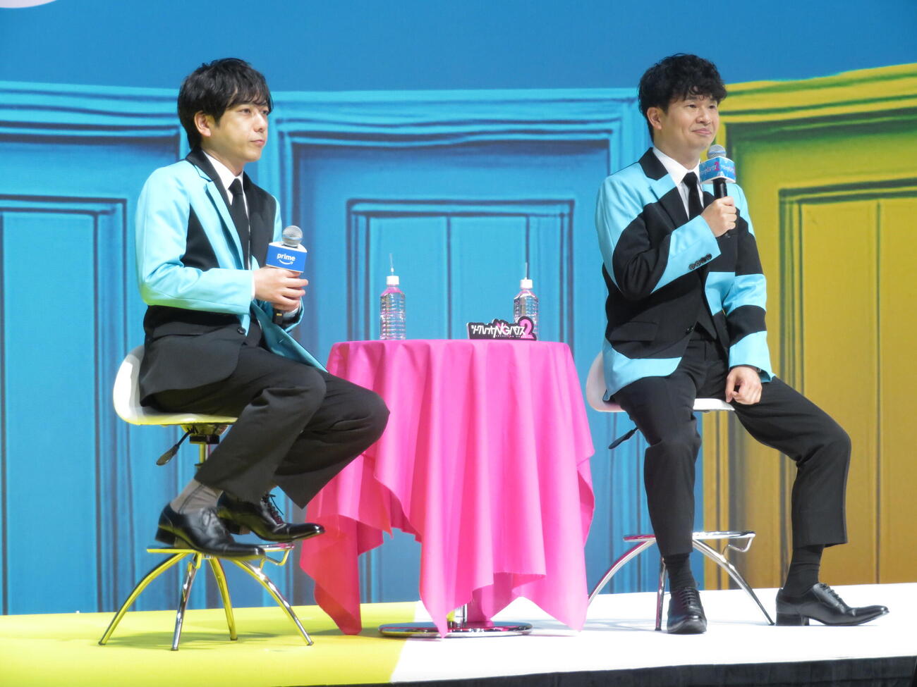 Prime Video「シークレットNGハウス　Season2」配信前イベントに登壇した二宮和也と若林正恭