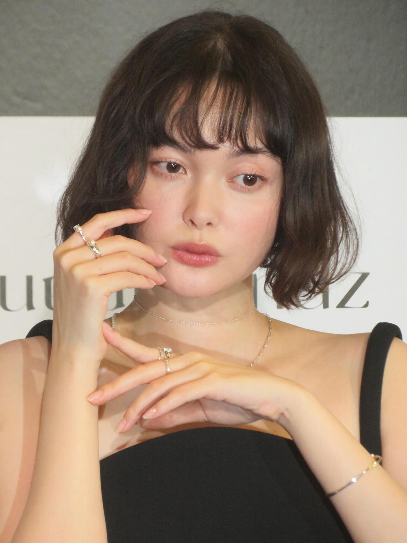 「weamondz×Tina Tamashiroローンチ発表会」に出席した玉城ティナ（撮影・川田和博）