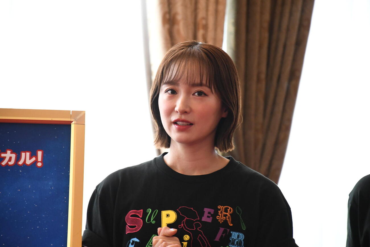 ミュージカル「メリー・ポピンズ」の取材会に出席した笹本玲奈（撮影・阪口孝志）