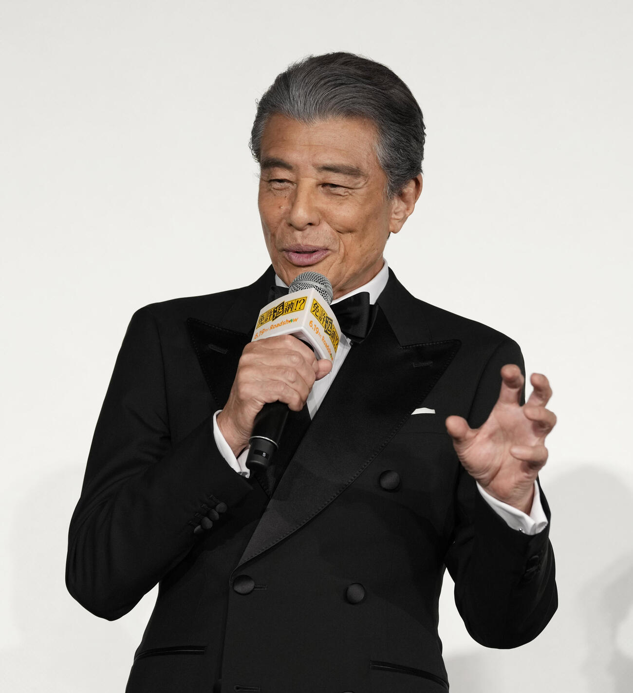 映画「免許返納！？」舞台あいさつに登場し思いを語る舘ひろし（撮影・小島史椰）＝2026年5月20日