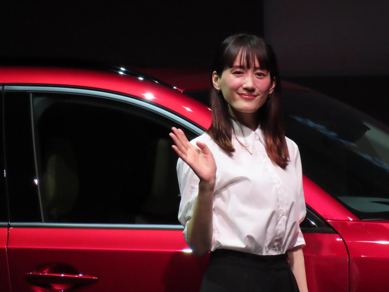 新型「MAZDA CX－5」発表会に登壇した綾瀬はるか