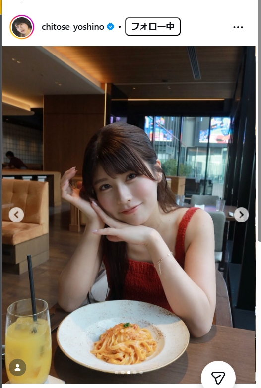 ちとせよしののインスタグラムから