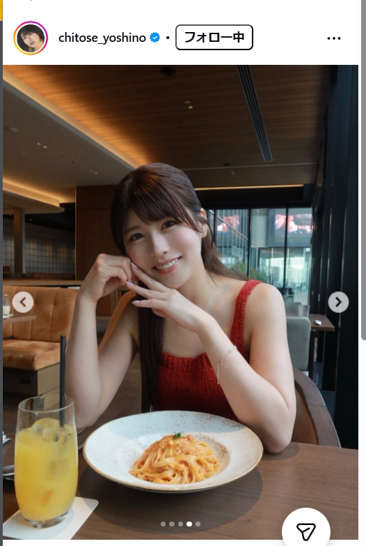 ちとせよしののインスタグラムから