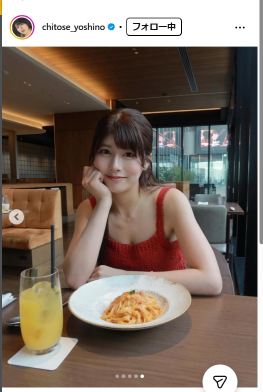 ちとせよしののインスタグラムから