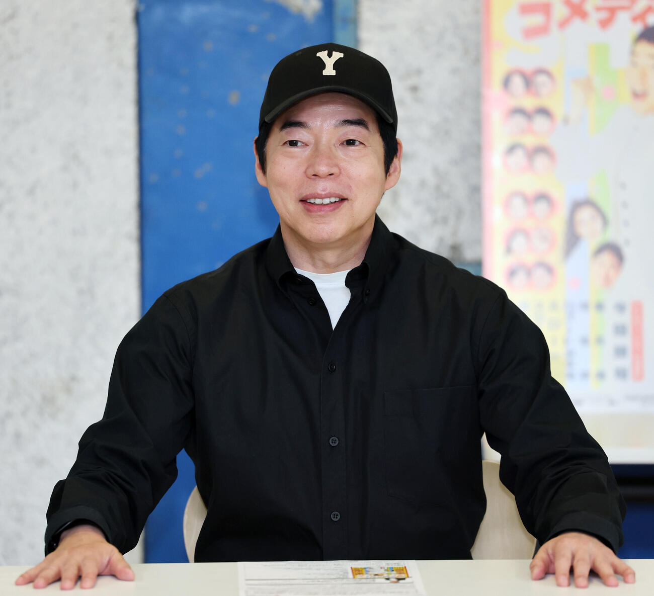 合同取材会に臨む今田耕司（撮影・鈴木正人）