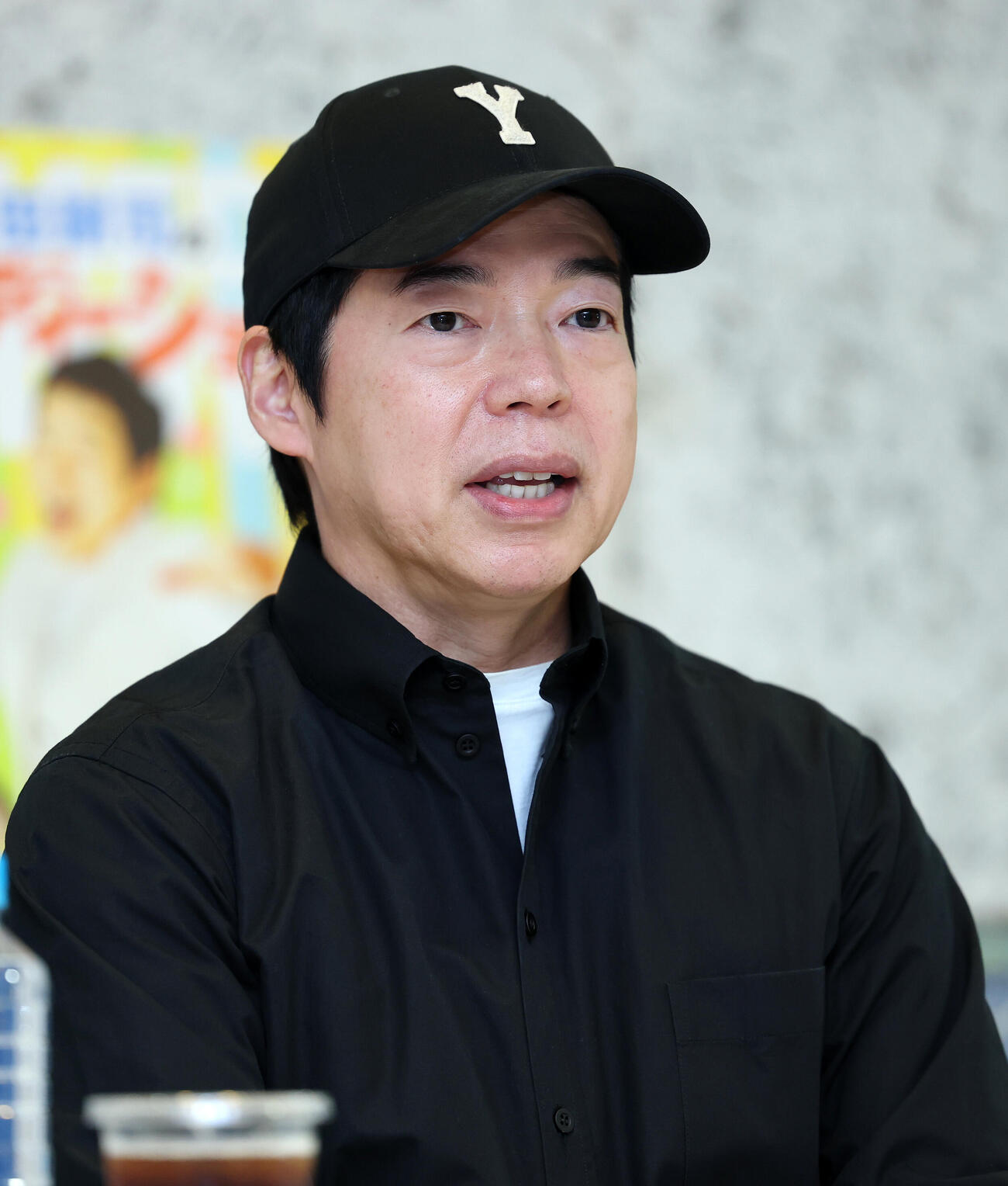 合同取材会に臨む今田耕司（撮影・鈴木正人）