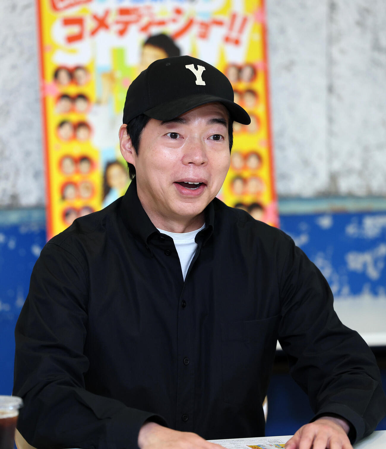 合同取材会に臨む今田耕司（撮影・鈴木正人）
